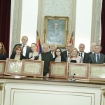 Неки од награђених у Ректорату Београдског Универзитета